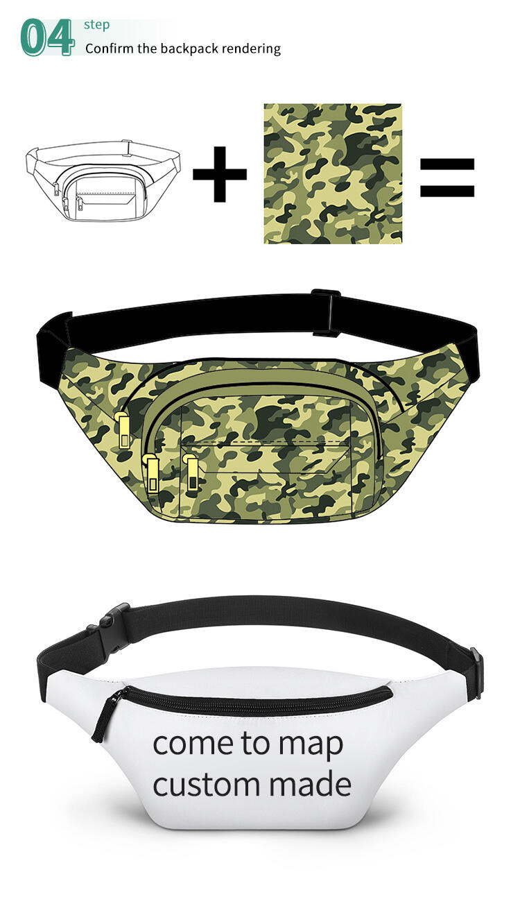 Letters Print Canvas Nylon Waterproof Casual Sports Shoulder Waist Bag Designer Crossbody Fanny Pack Waist Pouch manufacture