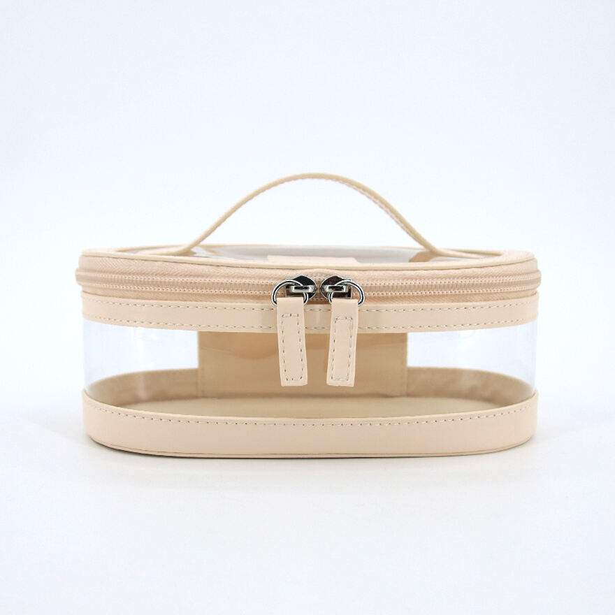 Women's Portable Mini Makeup Bag New Design PU Leather Travel Cosmetic Box Large Zipper for Lipstick Toiletries Brushes Storage details