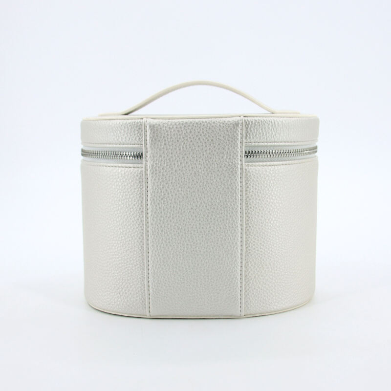 Large Capacity Portable Travel Cosmetic Bag Double Layer Waterproof PU Toiletry Storage Bucket Zipper Fashion manufacture