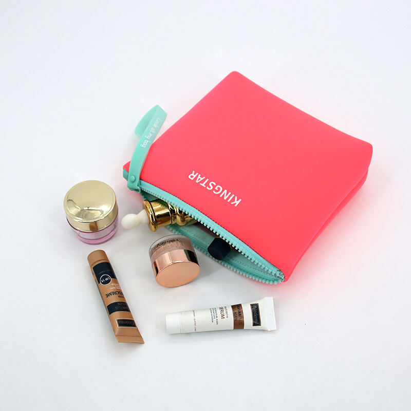 New Fashion Quilted Neoprene Makeup Bag with Zipper Featuring Velvet Jewelry Boxes factory