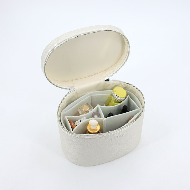 Large Capacity Portable Travel Cosmetic Bag Double Layer Waterproof PU Toiletry Storage Bucket Zipper Fashion factory