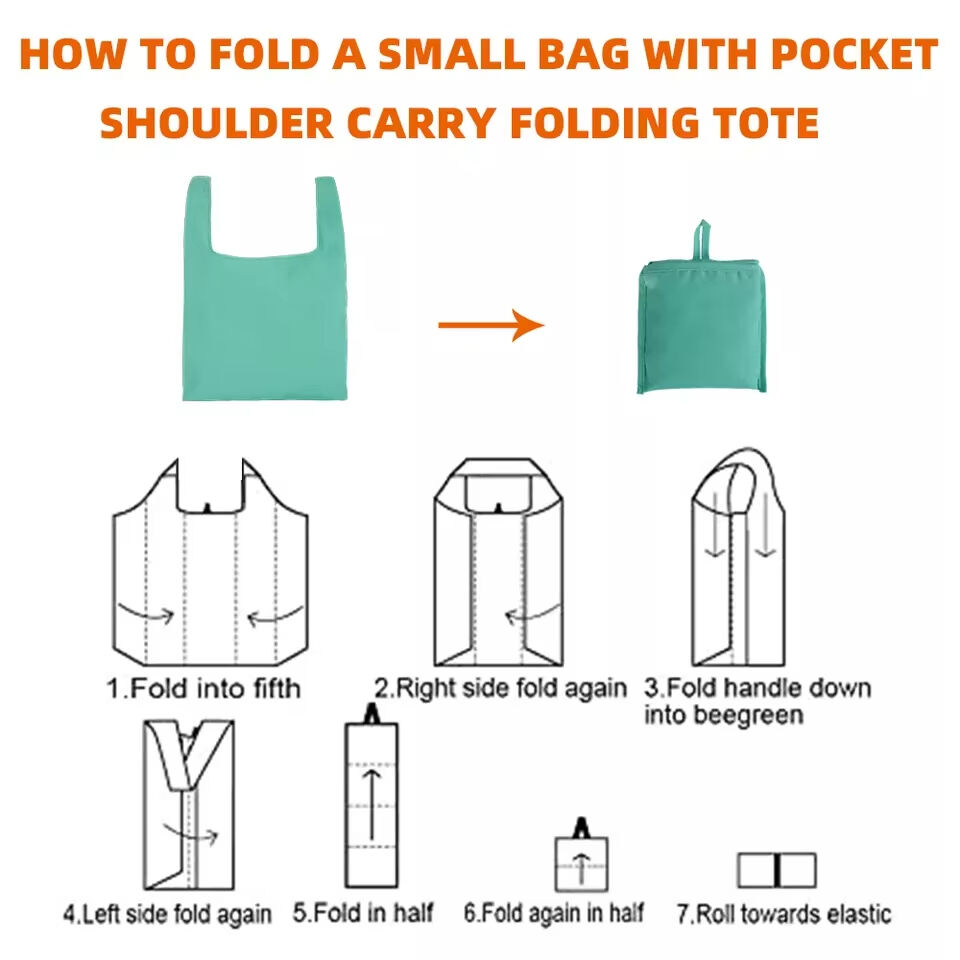 Lightweight Grocery Bags Polyester Fabric Bulk Colorful Foldable Machine Washable Reusable Shopping Bags with Pouch Foldable manufacture