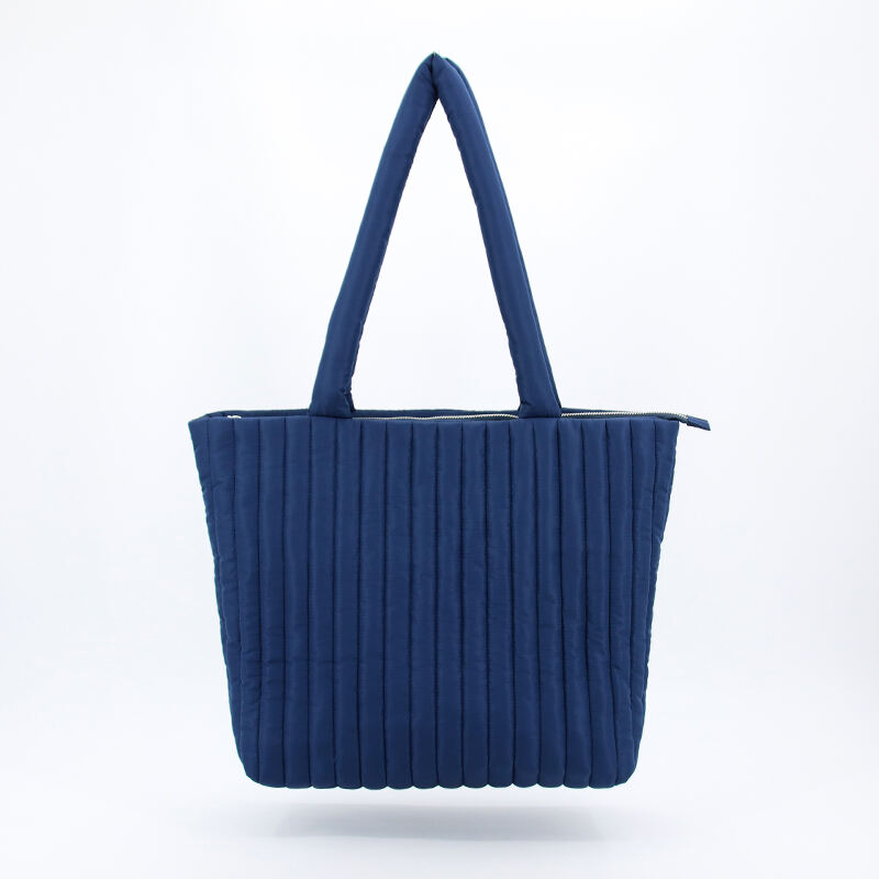 New Collection Nylon Quilted Puffy Tote Bag Customized Padded Style Shopping Shoulder Bags factory