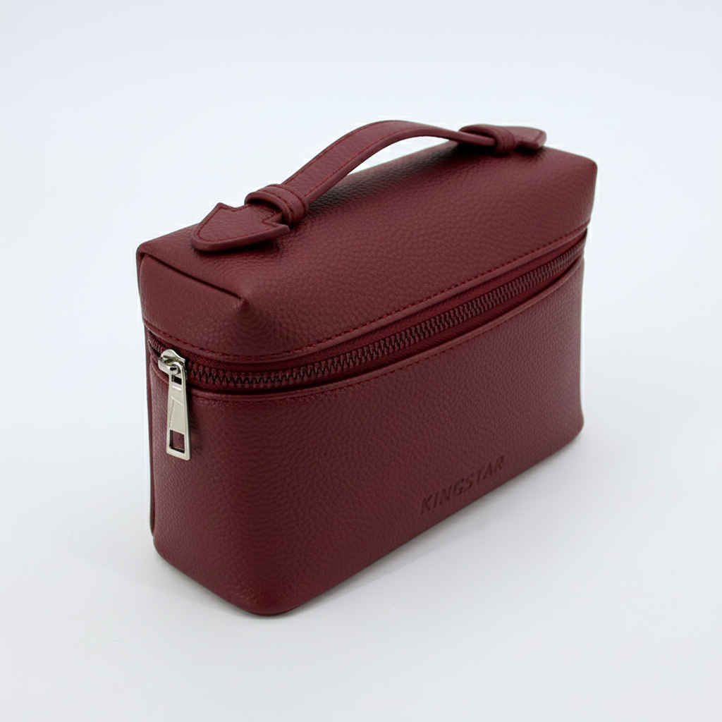 product custom embossed large capacity pu cosmetic bag vintage style zippered travel water resistant toiletry bag with letter pattern-7