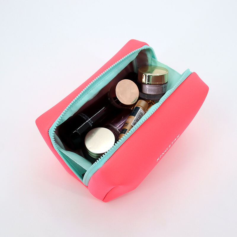Hot Selling Travel Makeup Bag Travel Cosmetic Multi-functional Toiletry Waterproof Brushes Bag Neoprene Zipper Pouch details