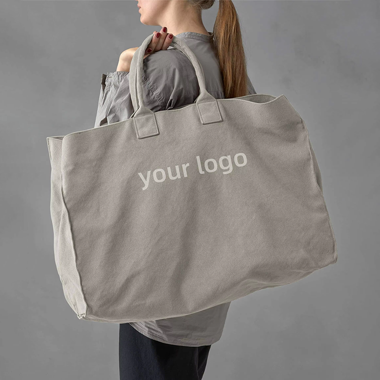 Custom Logo Printing Natural Canvas Tote 12-24oz Organic Cotton Shopping Bag Plain Carry Hand Bag for Supermarket supplier