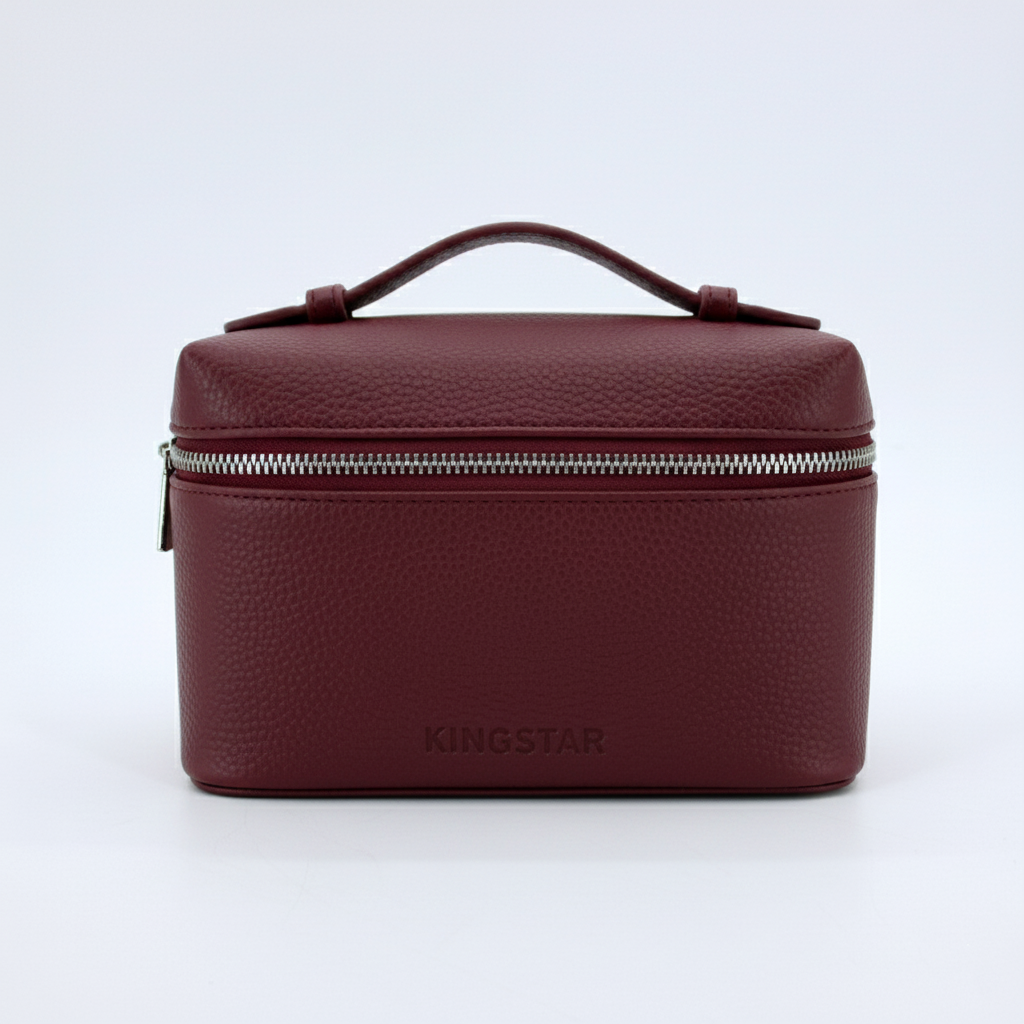 product custom embossed large capacity pu cosmetic bag vintage style zippered travel water resistant toiletry bag with letter pattern-8