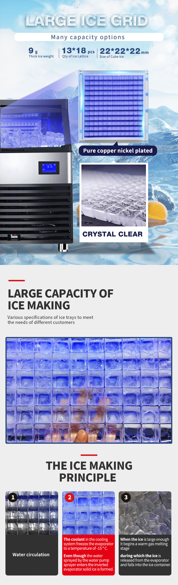 High Productivity ice maker Cube Machine Ice Maker Machine Supper ice maker machine manufacture