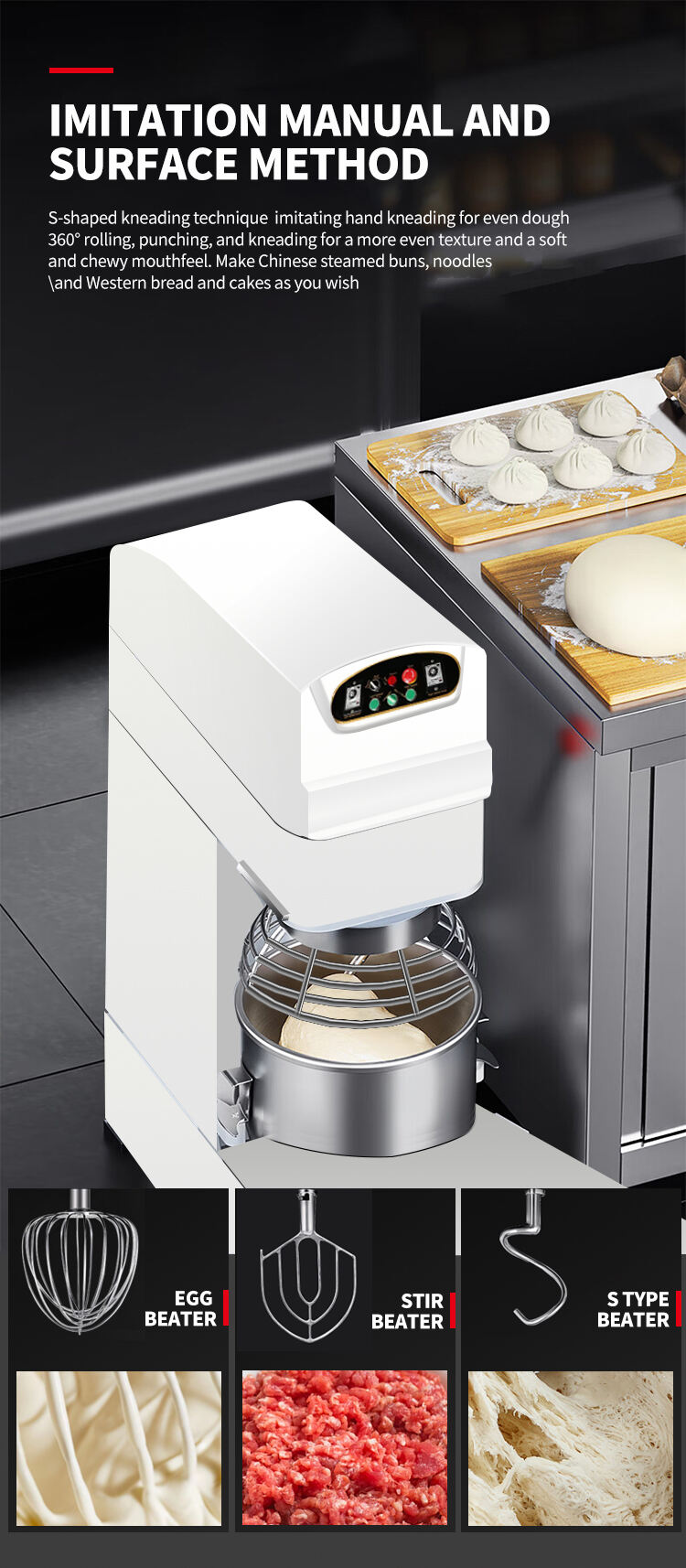 Bread Machine 30 Liter Dough Baking Mixer Electric Mixer Flour Mixer Machine For Bakery manufacture