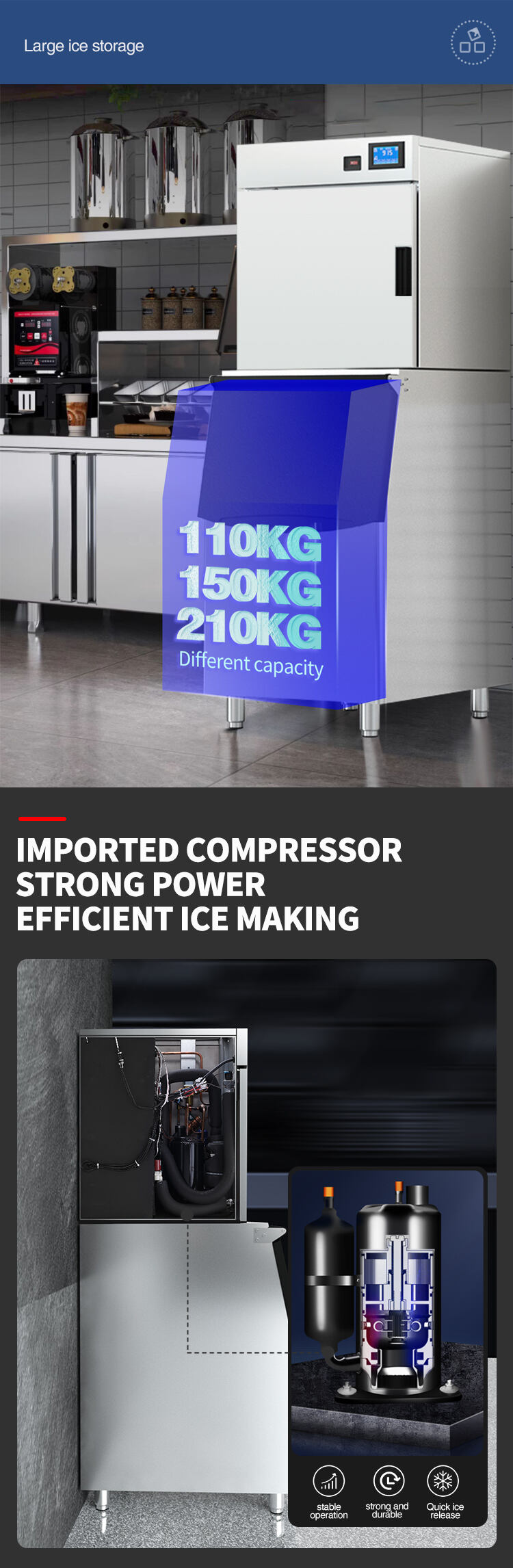 Hot Sales Ice Maker Machine Commercial Ice Making Machine Ice cube Machine details