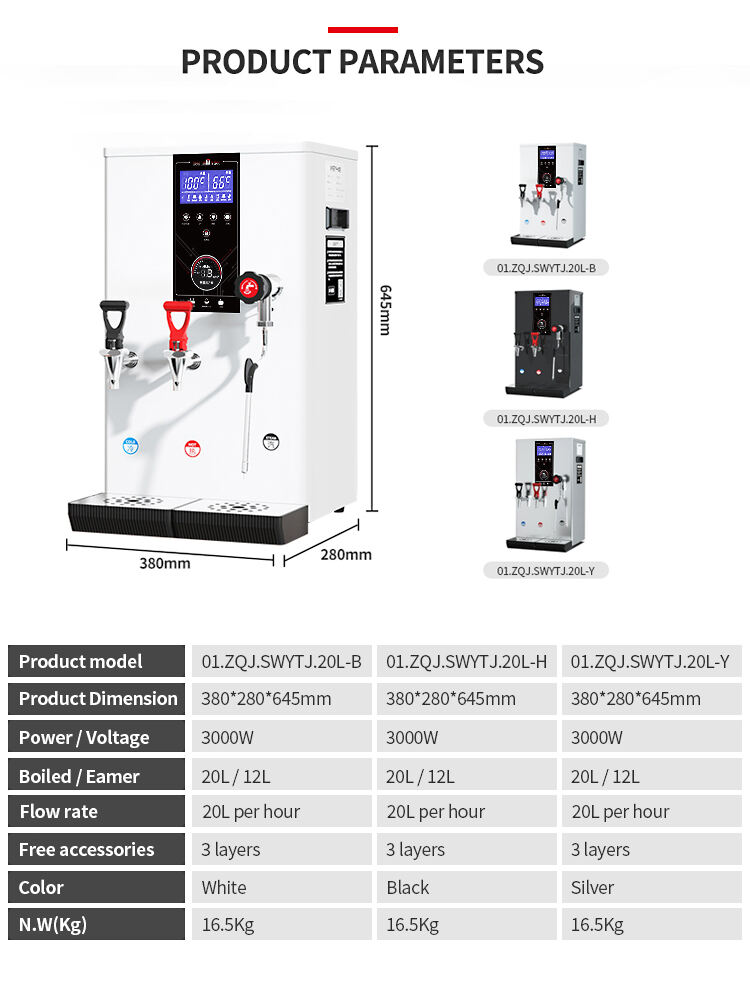 Commercial Double head Electrical Water boiler with steam Milk foaming Frother Machine details