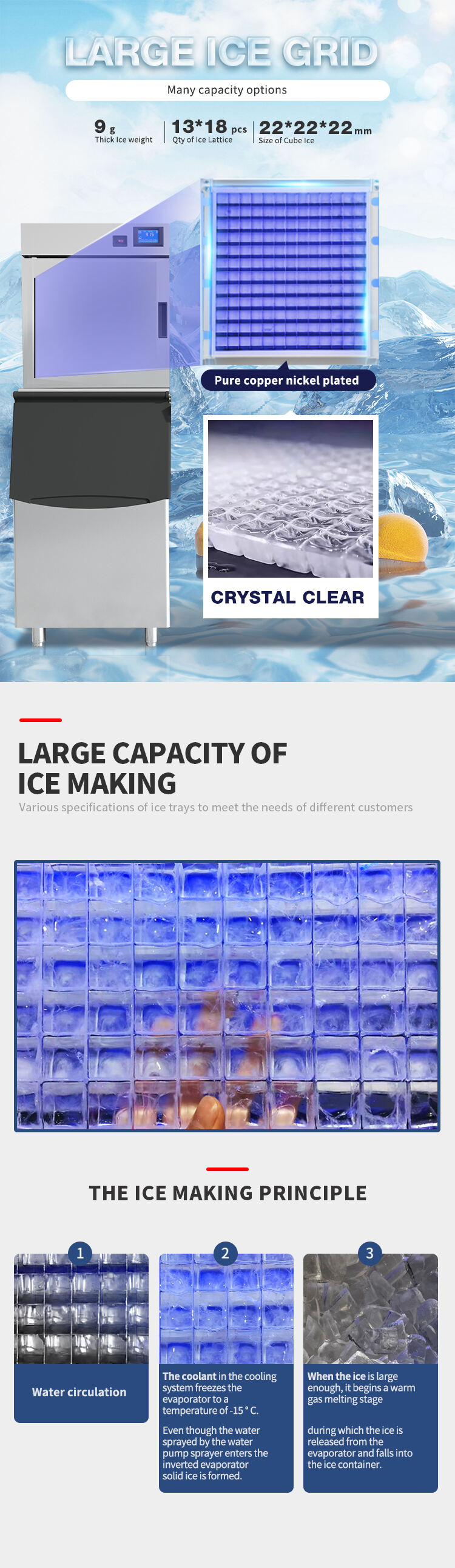 Commercial Tube Ice Maker Machine High Capacity Water Cooling Ice Maker supplier