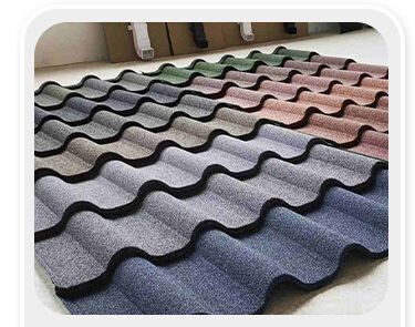 High quality  Stone Coated Metal  0.3mm Bond/ARC Tile Style Stone Chip Roof Tile Factory Price for Saudi Arabia supplier