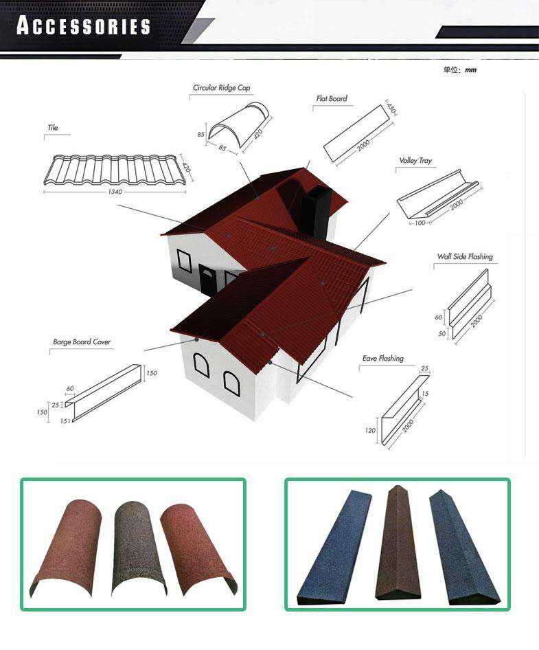 High Weather Resistant Aluminum Zinc Bond  Stone Coated Steel Roofing Tile manufacture