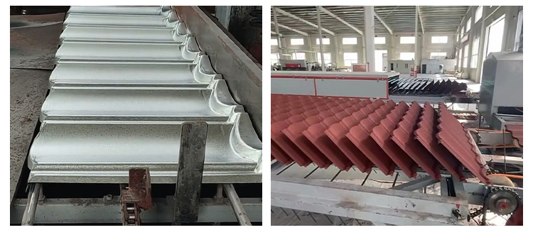 High quality  Stone Coated Metal  0.3mm Bond/ARC Tile Style Stone Chip Roof Tile Factory Price for Saudi Arabia factory