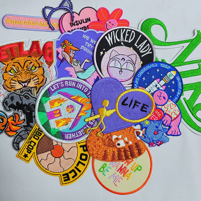 Custom Embroidery Design Cartoon Design Patches Tron on Sew on Hook and Loop  Embroidery woven custom patches
