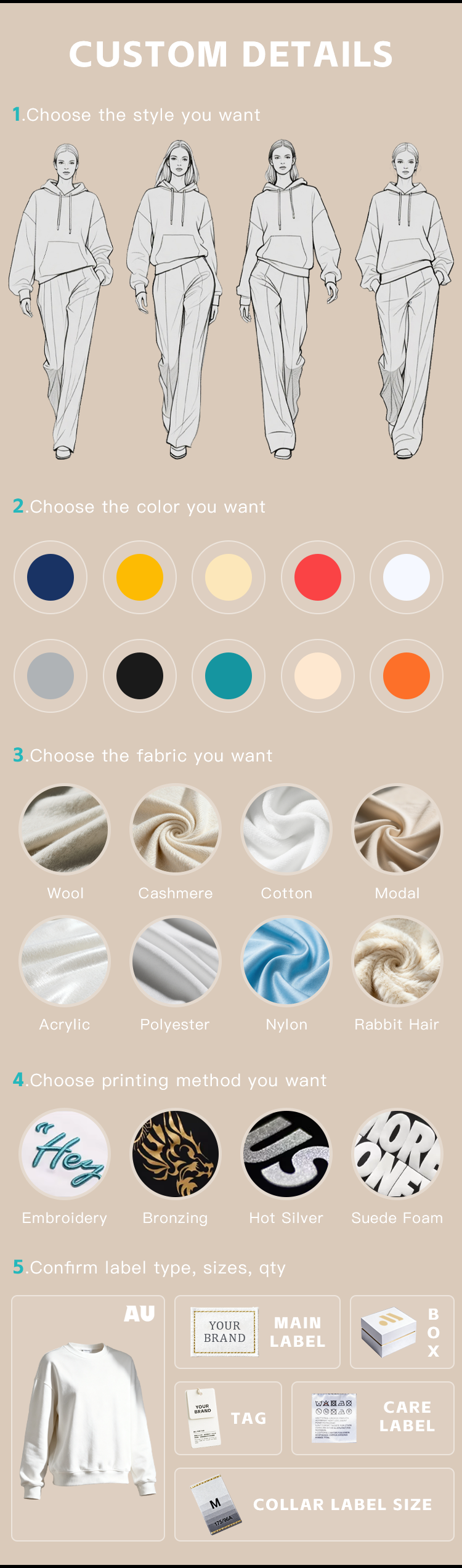 AU Custom 2025 Fall Trendy Women's Casual Cotton Pants Set Flattering Fleece-Lined Zip-Up Hoodie Daily Wear Loose Winter factory