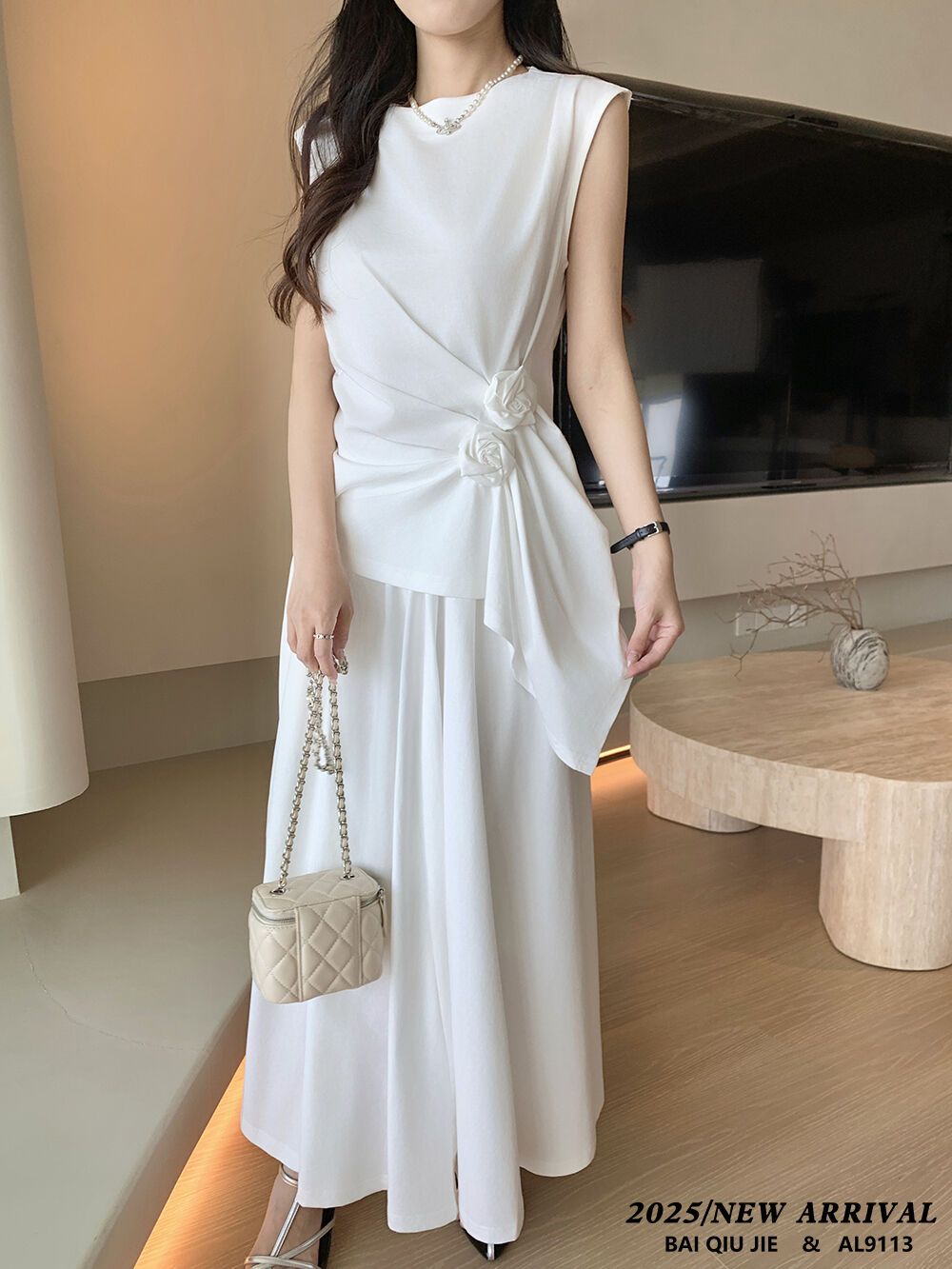 Women's Romantic Vintage Two-Piece Maxi Dress for Spring Summer Fall Casual Plain Dyed Modal Washable Cute Style for Party Date factory