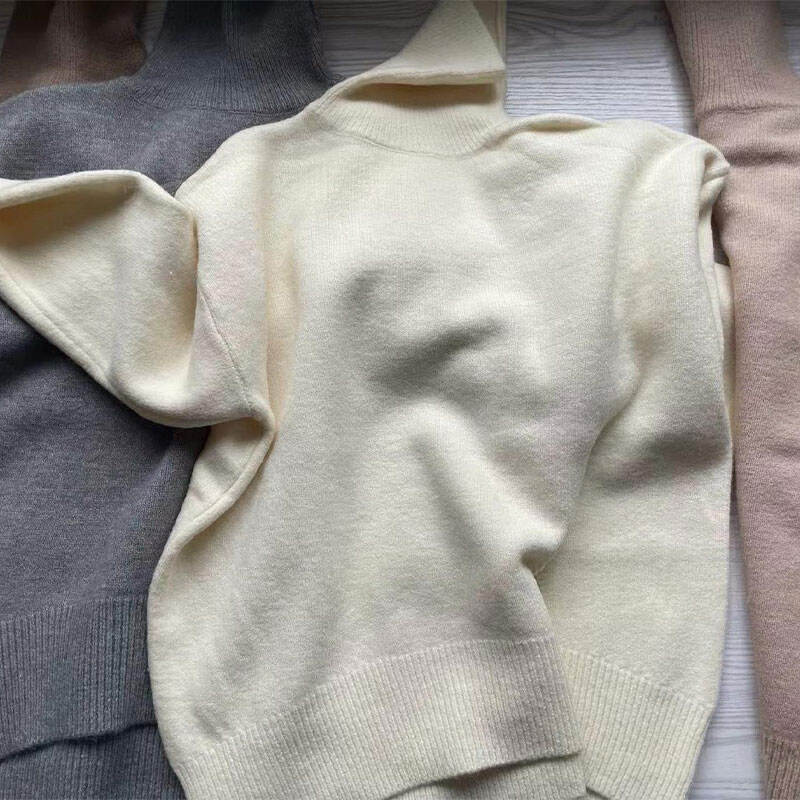 Women's Fashion Turtleneck Sweater AU Custom Soft Touch Solid Knitwear for Fall Winter Layering Minimalist Design for Ladies factory