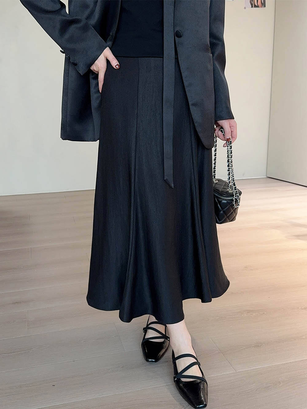 Women's Spring and Summer Floral Embroidery Skirt XS Size Chiffon Knitted Fabric with Advanced Sense French Tempered Print details