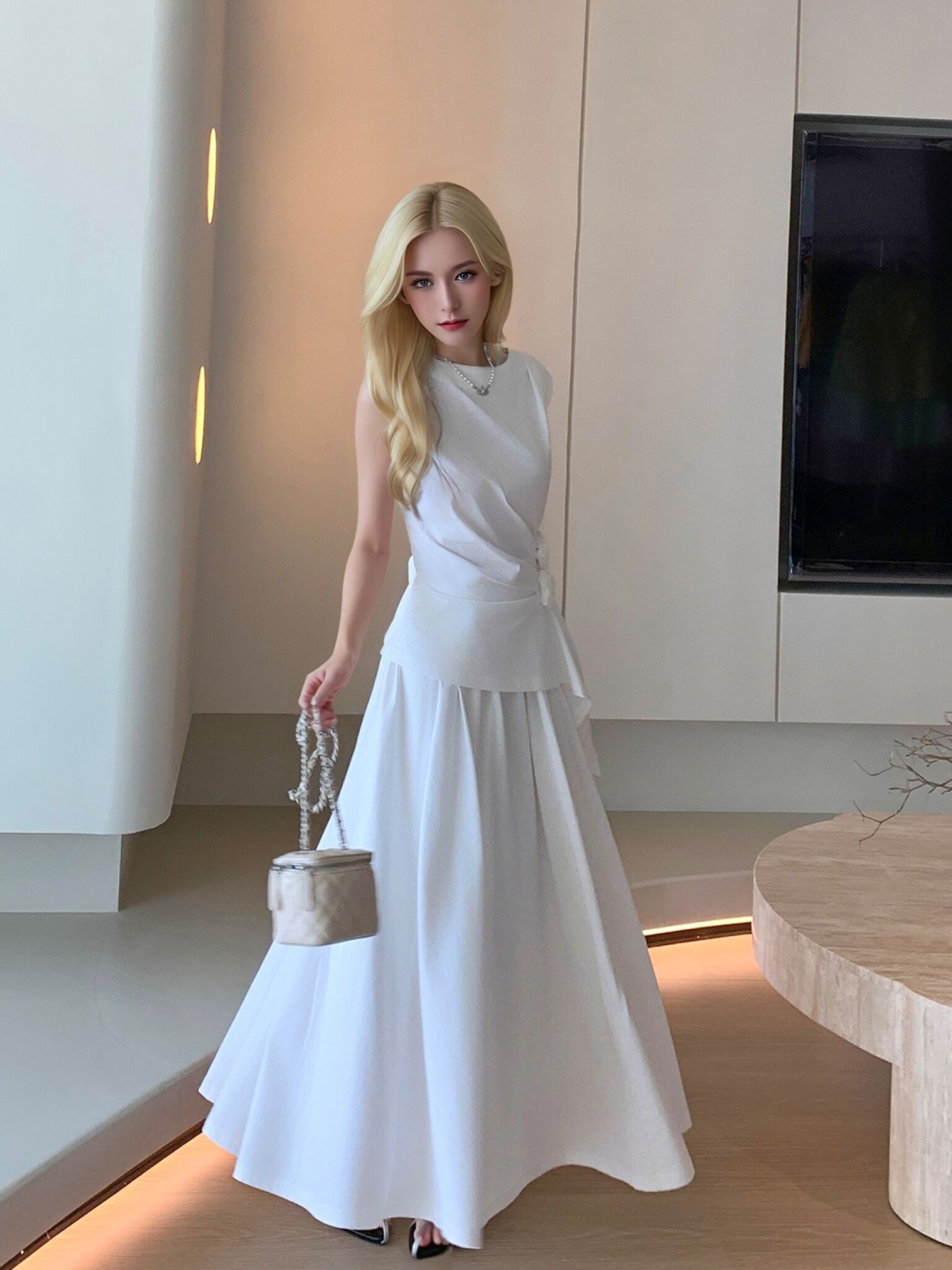 Women's Romantic Vintage Two-Piece Maxi Dress for Spring Summer Fall Casual Plain Dyed Modal Washable Cute Style for Party Date manufacture