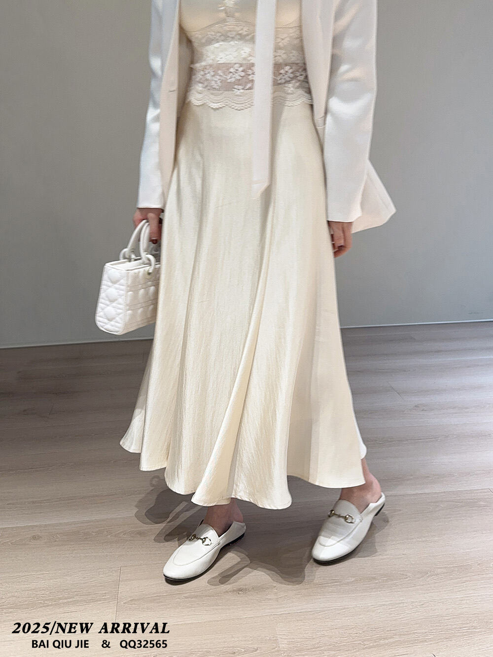 Women's Spring and Summer Floral Embroidery Skirt XS Size Chiffon Knitted Fabric with Advanced Sense French Tempered Print supplier