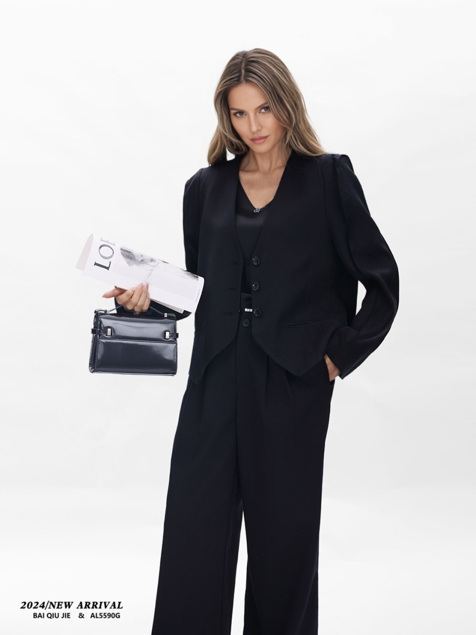 2025 New Women's Suit Blazer Buttoned Slim Fit High-End Workplace Formal Style Suitable for Spring Summer and Autumn factory