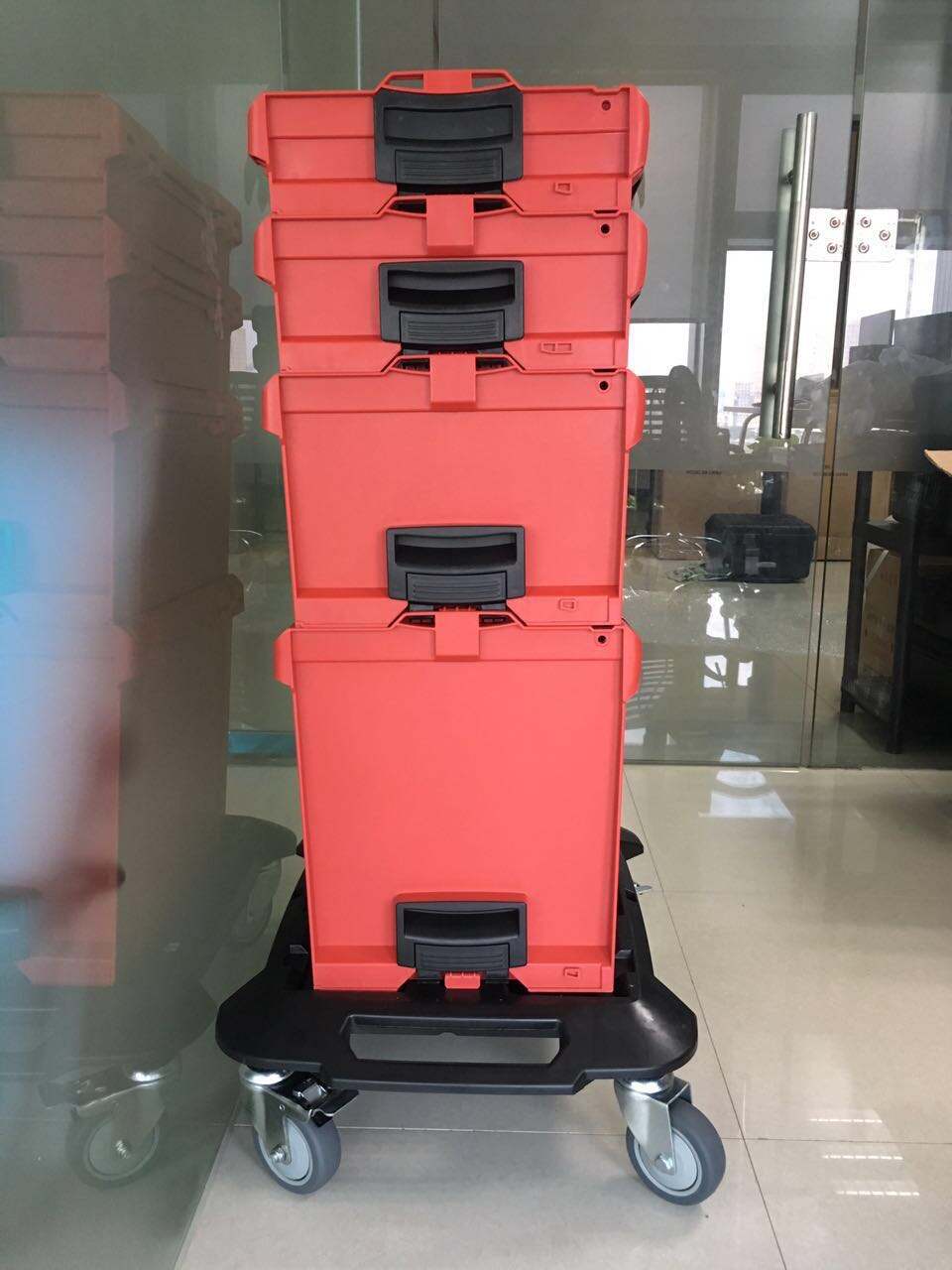 Durable Waterproof Stackable System Portable Scroll Memory 25.5-Inch Plastic Toolbox with Wheels for Indoor Outdoor Use factory