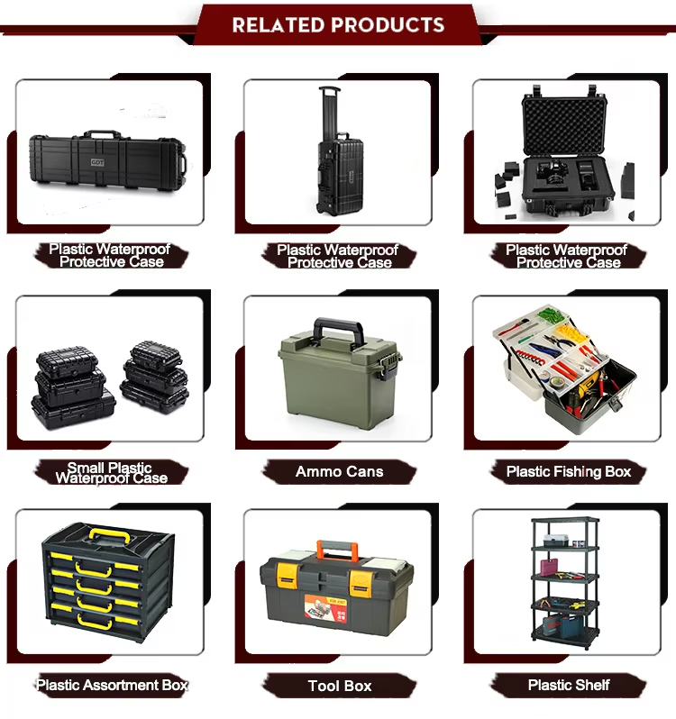 High Quality PP Plastic 1150 Equipment Safety Waterproof Dry Tool Box Storage Carry Protective Hard Case factory