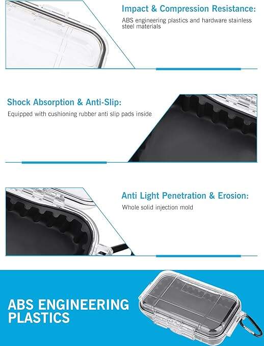 Small Waterproof Hard Case Dry Box with Foam for Storage and Geocache Container Customized OEM and ODM Support Shockproof supplier