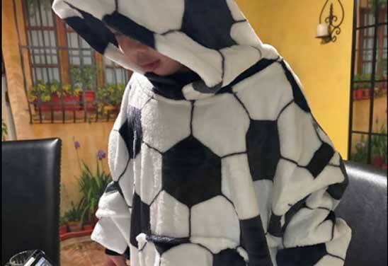 Perfect on my 4yo, Warm, soft, and cuddly.My son plays soccer. Thus he loves the print very much.