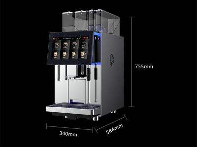 Business coffee machine with dual system supports office tea room efficiency