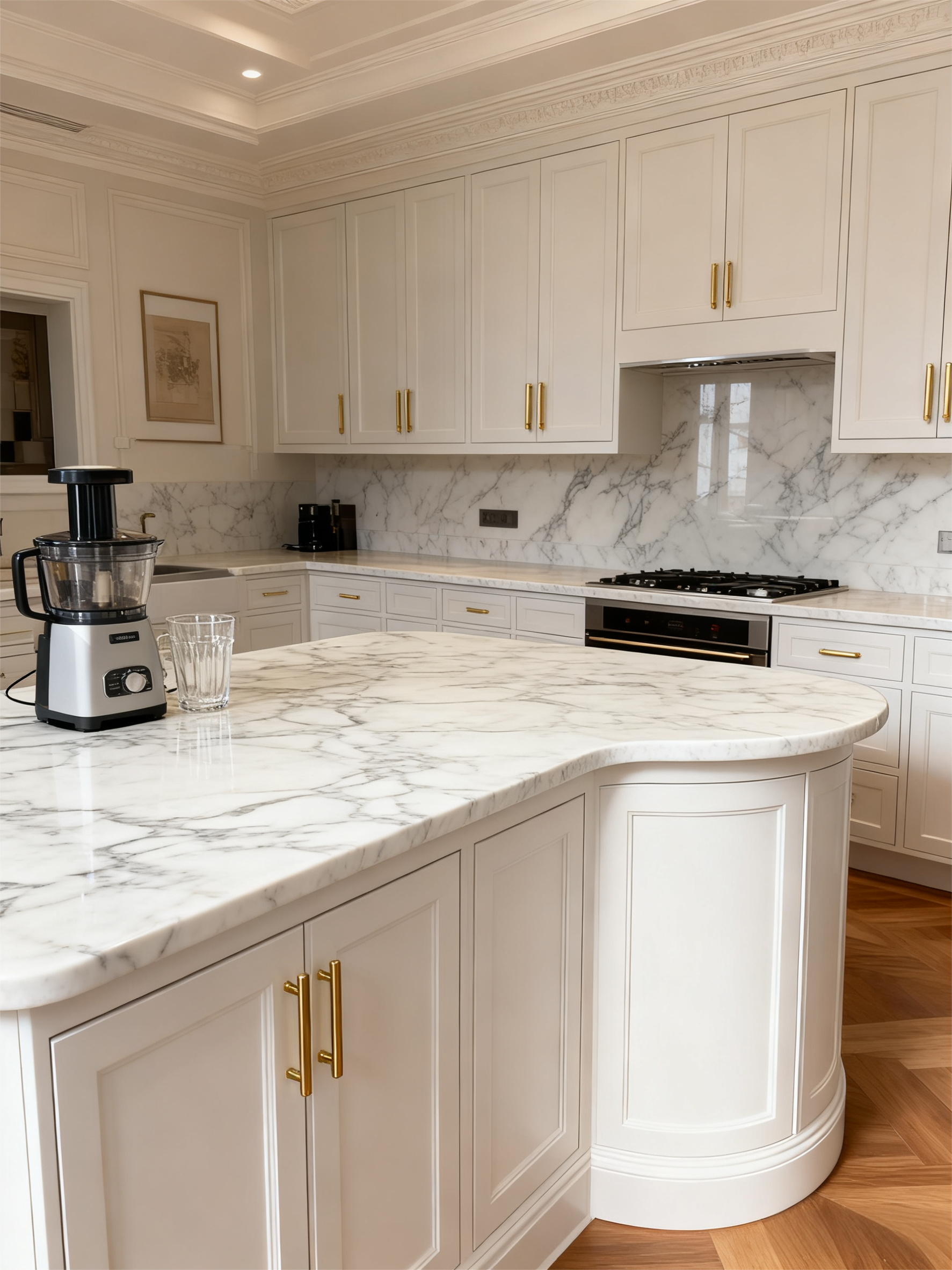 Paiastone Arabescato Carrara White Marble Polished Modern Kitchen Worktop supplier
