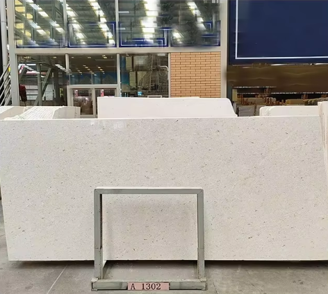 product modern outdoor decoration beauty nature stone flooring 2400mm1200mm18cm crema pearl limestone slab travertine outdoor modern-1