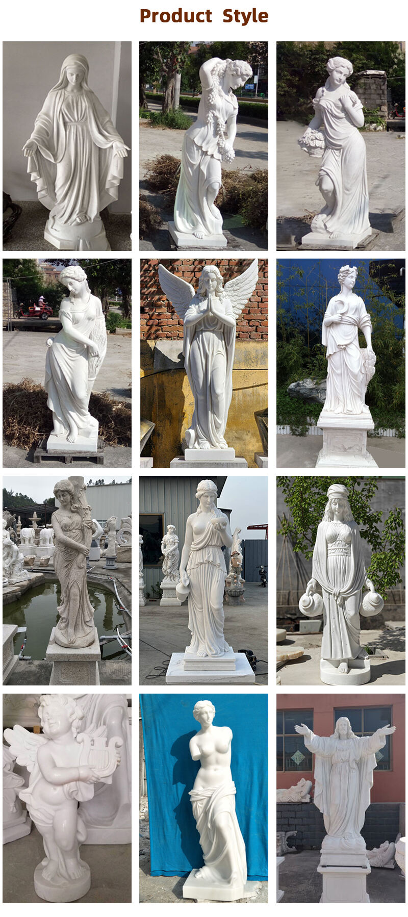 Modern White Marble Christ Statue for Church Custom-Size Jesus Sculpture in Stone Jesus Christ Statue Design manufacture