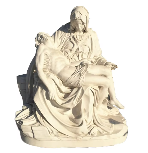 Modern White Marble Christ Statue for Church Custom-Size Jesus Sculpture in Stone Jesus Christ Statue Design details