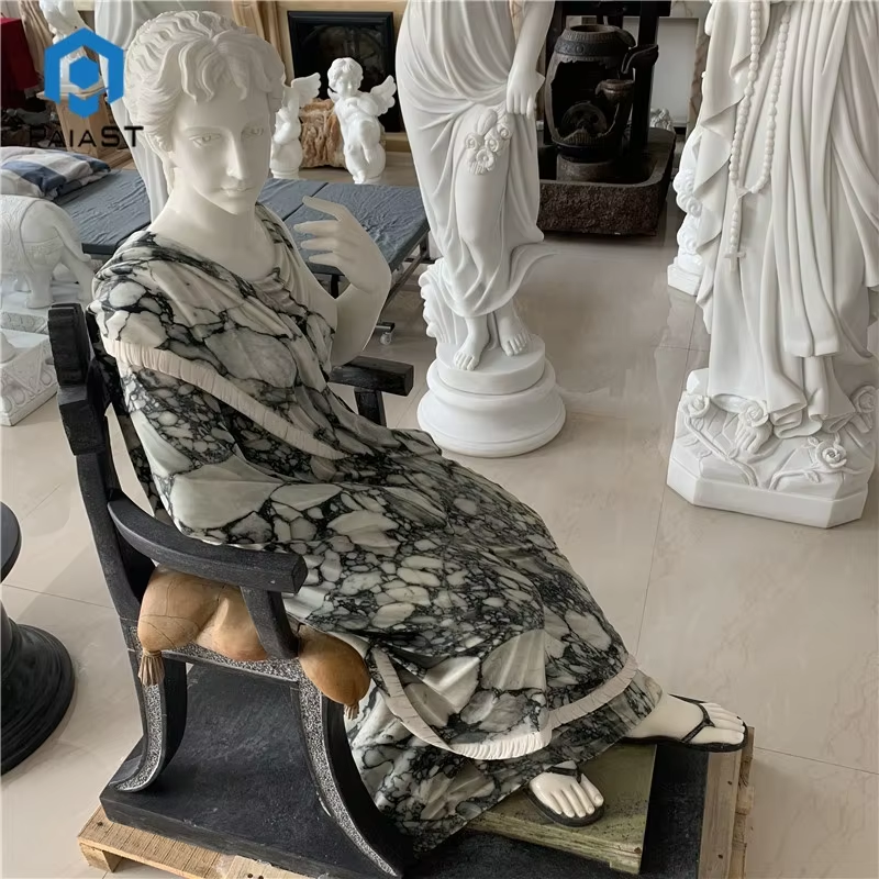 Customized Hand Carved Western Style Angel Figure Carvings manufacture