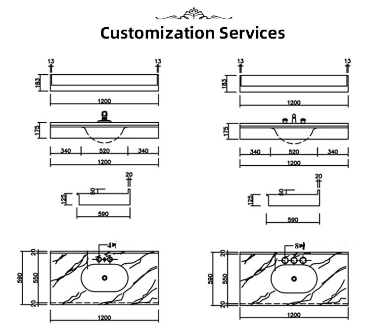 product modern natural stone azul macaubas low marble sink for hotel  villa washroom bathroom water resistant eco friendly customizable-9