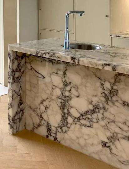 Modern Luxury Calacatta Marble Water Resistant Kitchen Bathroom Vanity Top Island Bar Design Furniture 1 Year Warranty supplier