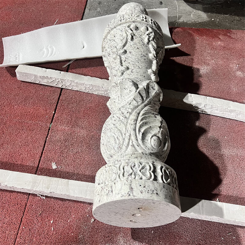 Customizable Elegant Granite Garden Pillars Galaxy Granite White Columns for Park Temple Church Design Decorative White Granite details