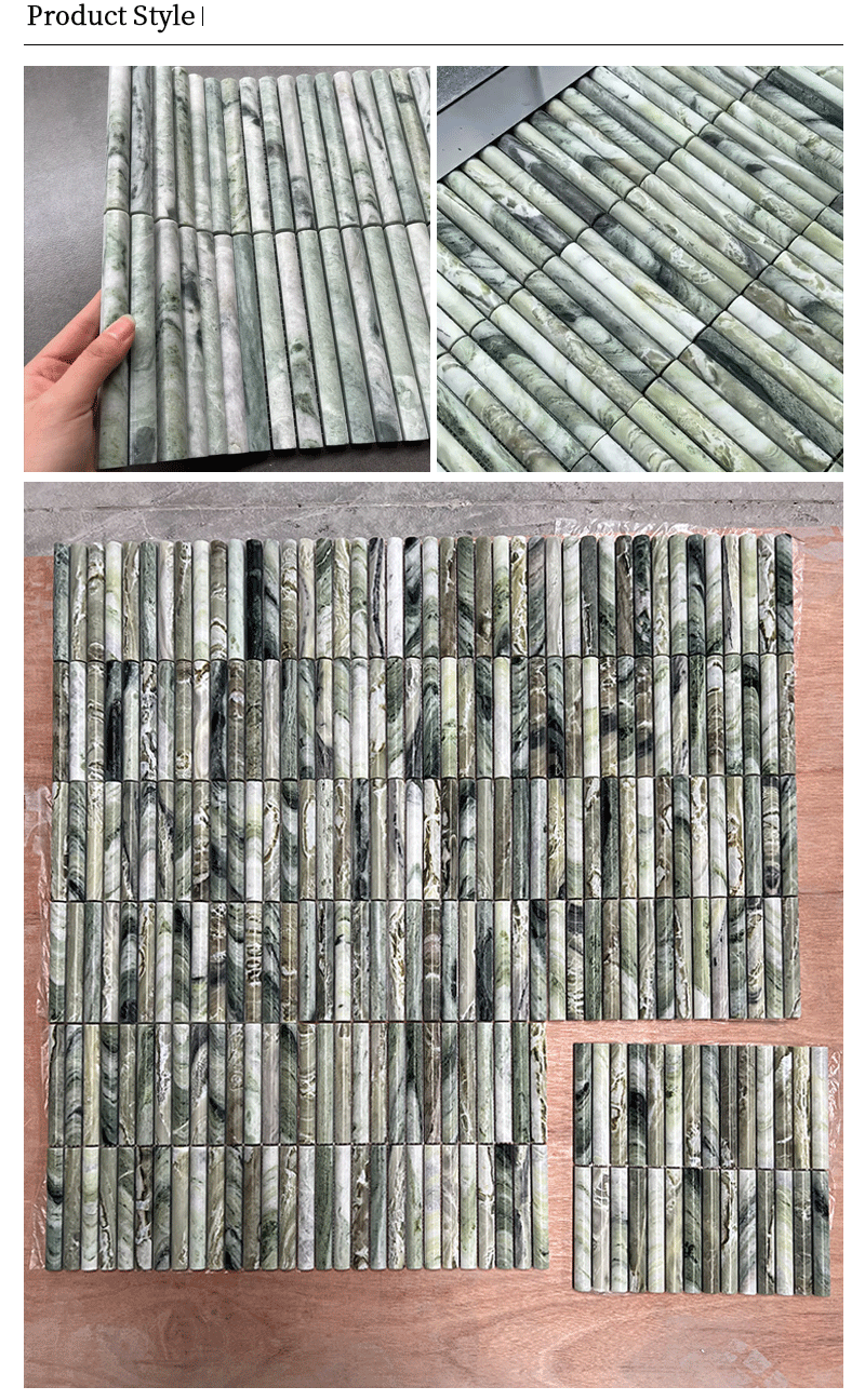 Factory Wholesale High-quality Natural Travertine Stone Mosaic Tile Concave-convex Marble Mosaic Lines for Indoor Walls Design supplier