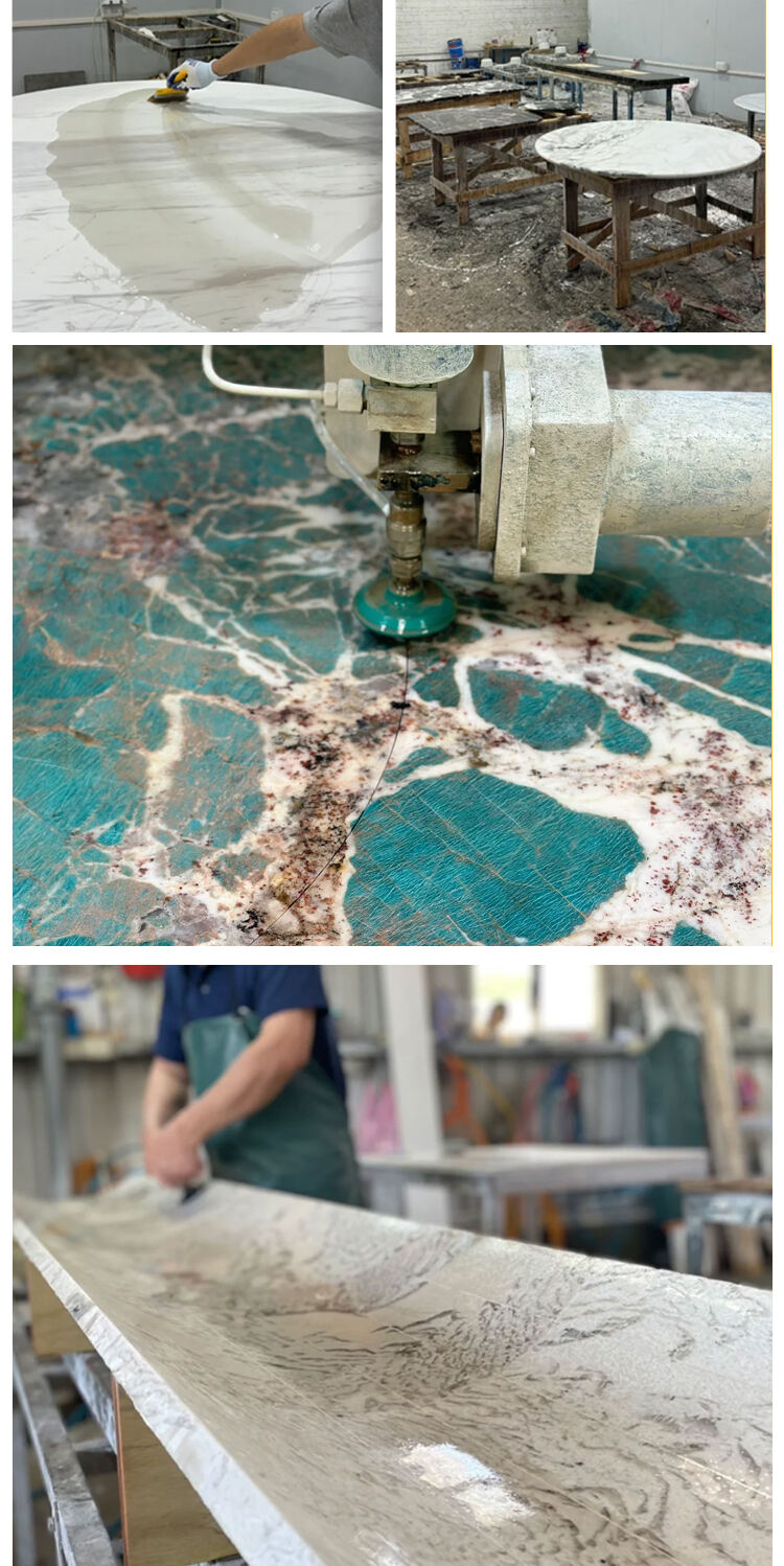 Light Green Polished Courtyard Tiles Slab Wall Background Design Marble with Graphic Design and 1 Year Warranty factory