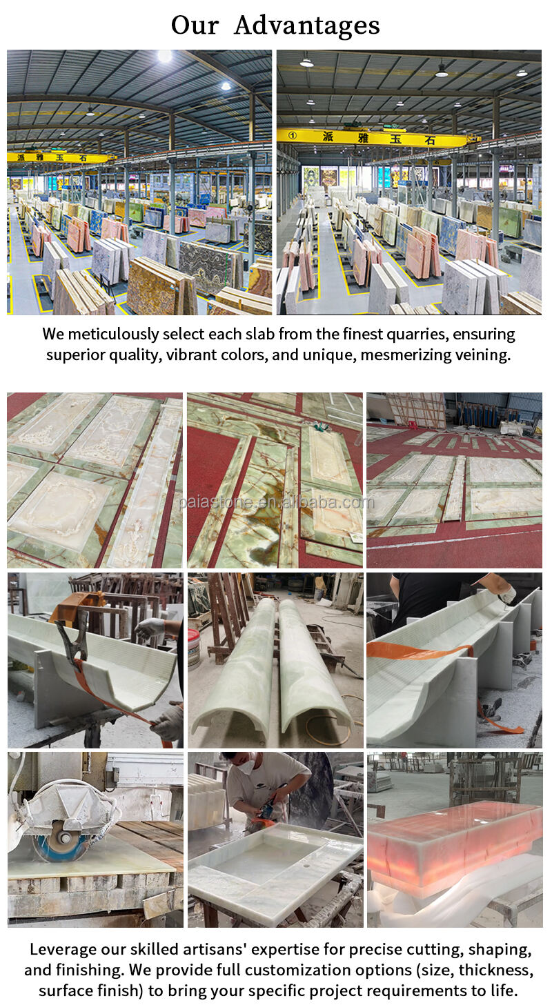 Natural Litchi Patterned Marble and Translucent Backlit Yellow Onyx for Interior Wall and Background Wall Decoration manufacture