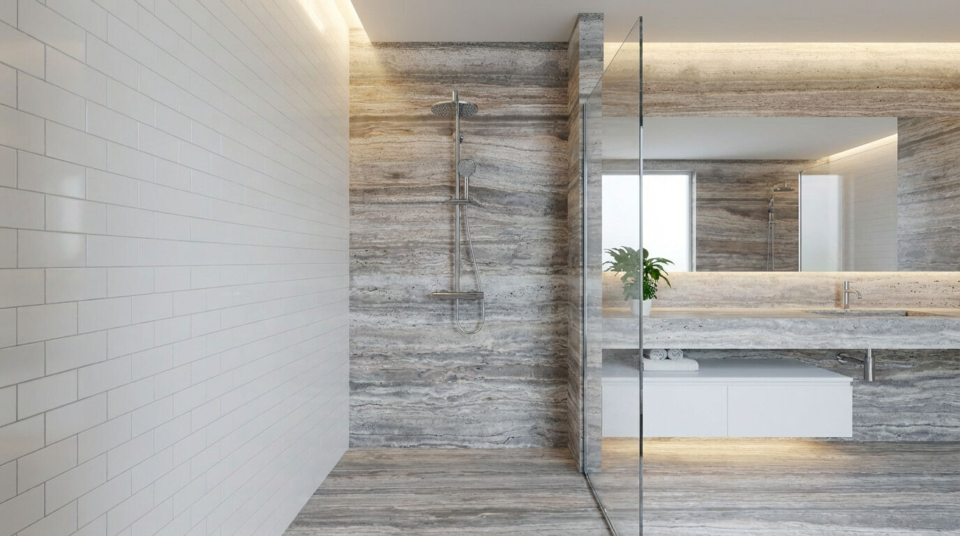 product paia stone handcrafted wabi sabi silver travertine table with natural organic texture for modern  interiors and living spaces-2