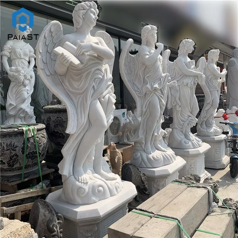 Customized Hand Carved Western Style Angel Figure Carvings factory