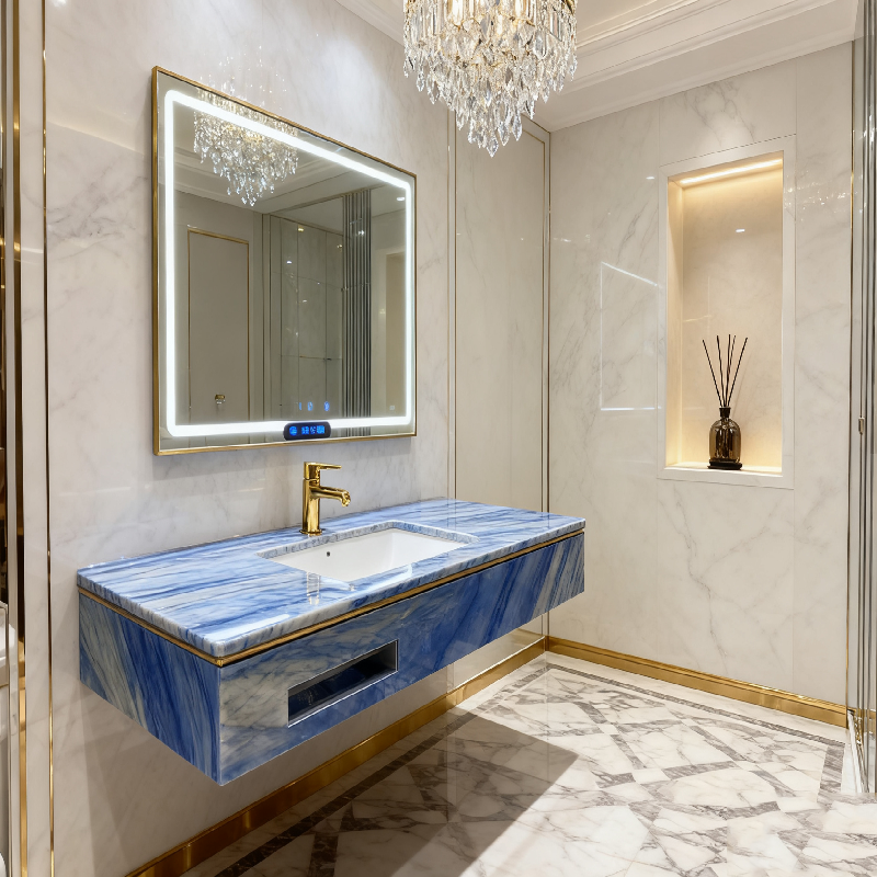 product modern natural stone azul macaubas low marble sink for hotel  villa washroom bathroom water resistant eco friendly customizable-1