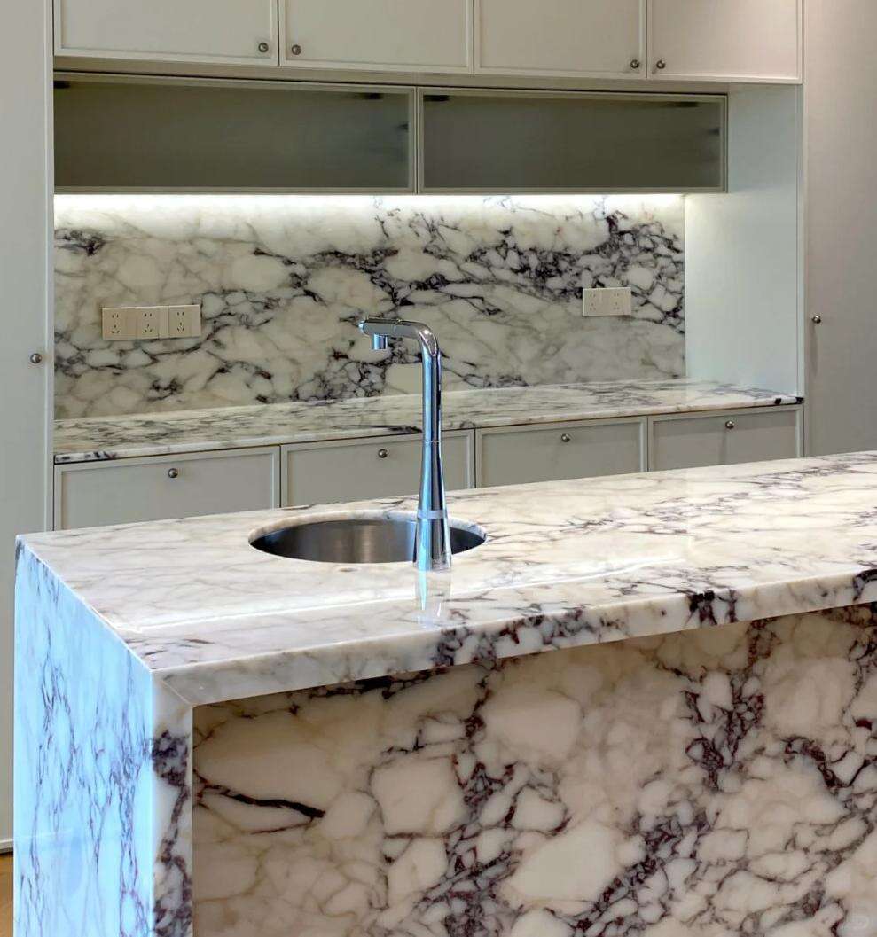 Modern Luxury Calacatta Marble Water Resistant Kitchen Bathroom Vanity Top Island Bar Design Furniture 1 Year Warranty manufacture