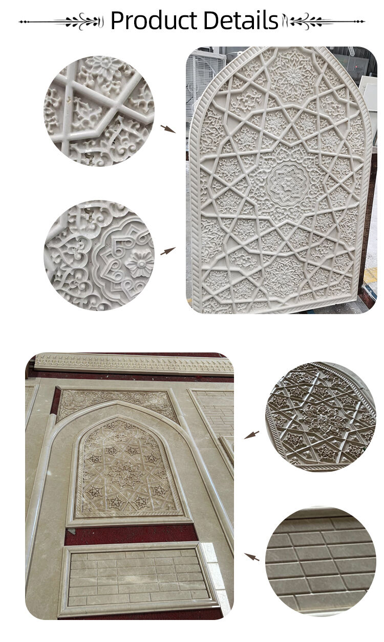 Modern White Marble 3D CNC Crafted Durable Wall Panel for Villa supplier