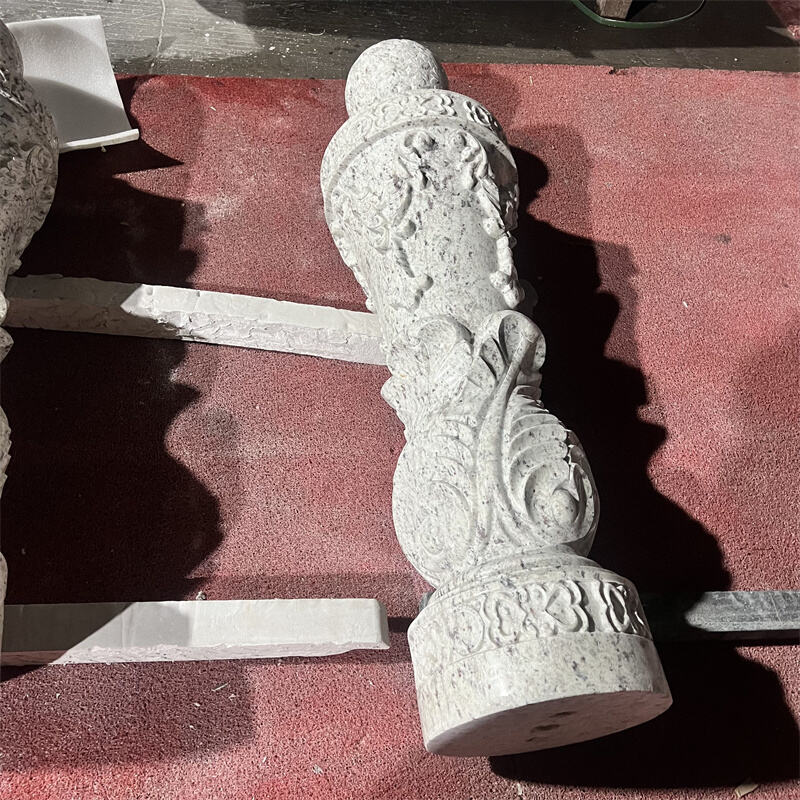 Customizable Elegant Granite Garden Pillars Galaxy Granite White Columns for Park Temple Church Design Decorative White Granite manufacture