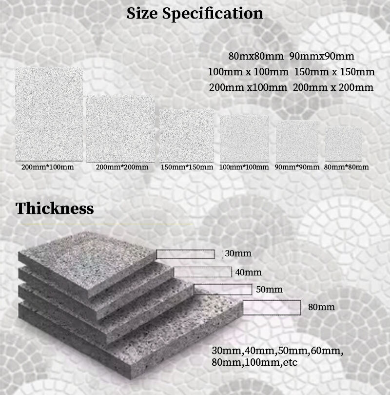 Wholesale 10x10x5cm Outdoor Granite Paving Stone Polished and Modern Design Cheap Per Square Foot Price for Driveway Paving details